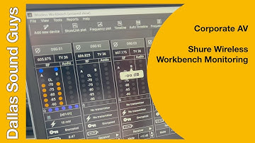 Shure Wireless Workbench Monitor Feature