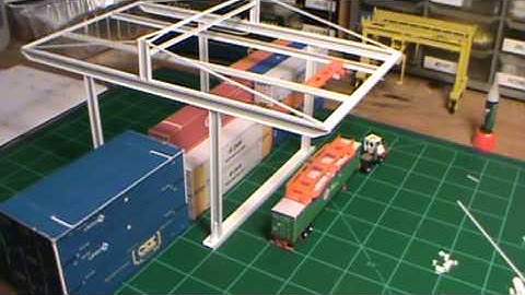 N Scale Scratch Building a Container Crane