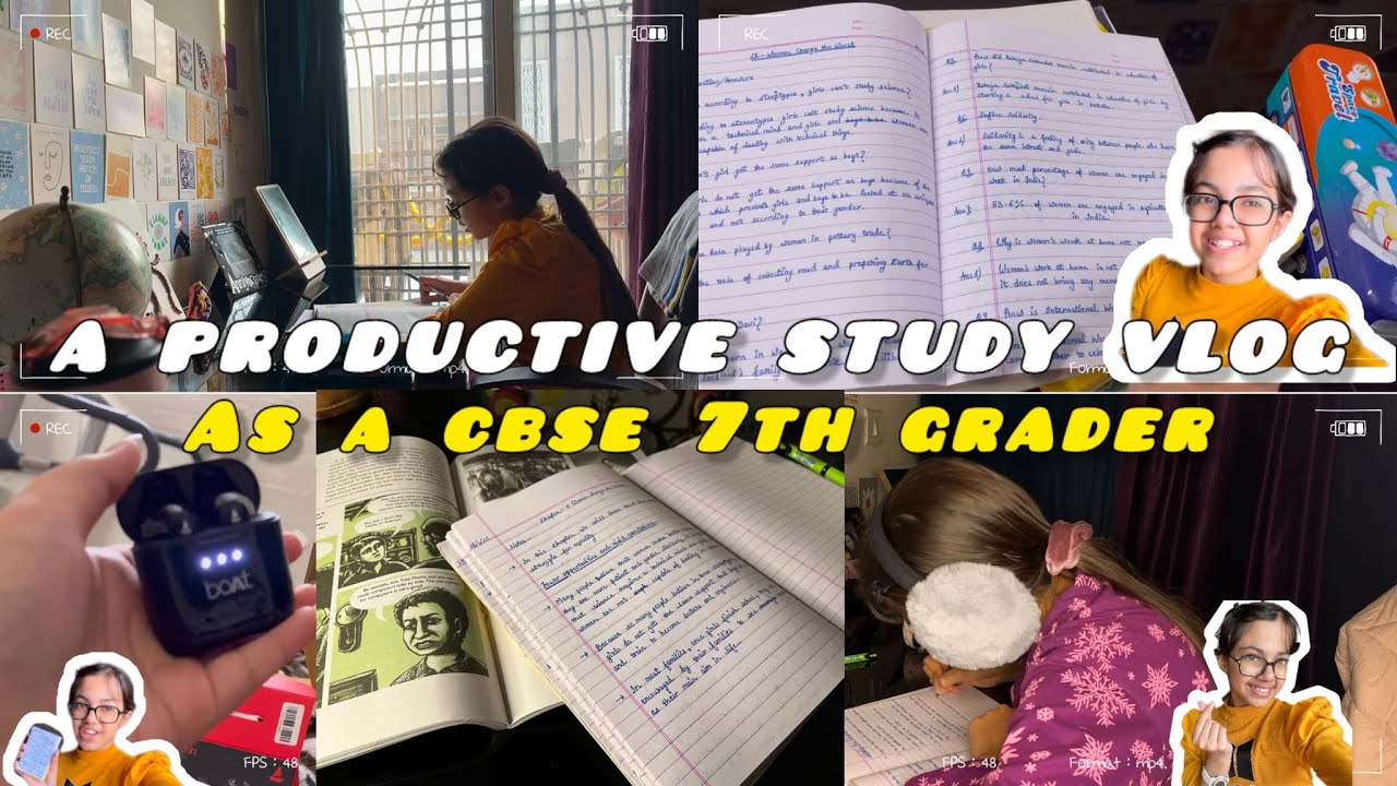 📚STUDY VLOG📝 A Productive Day As A Cbse 7th Grader - YouTube