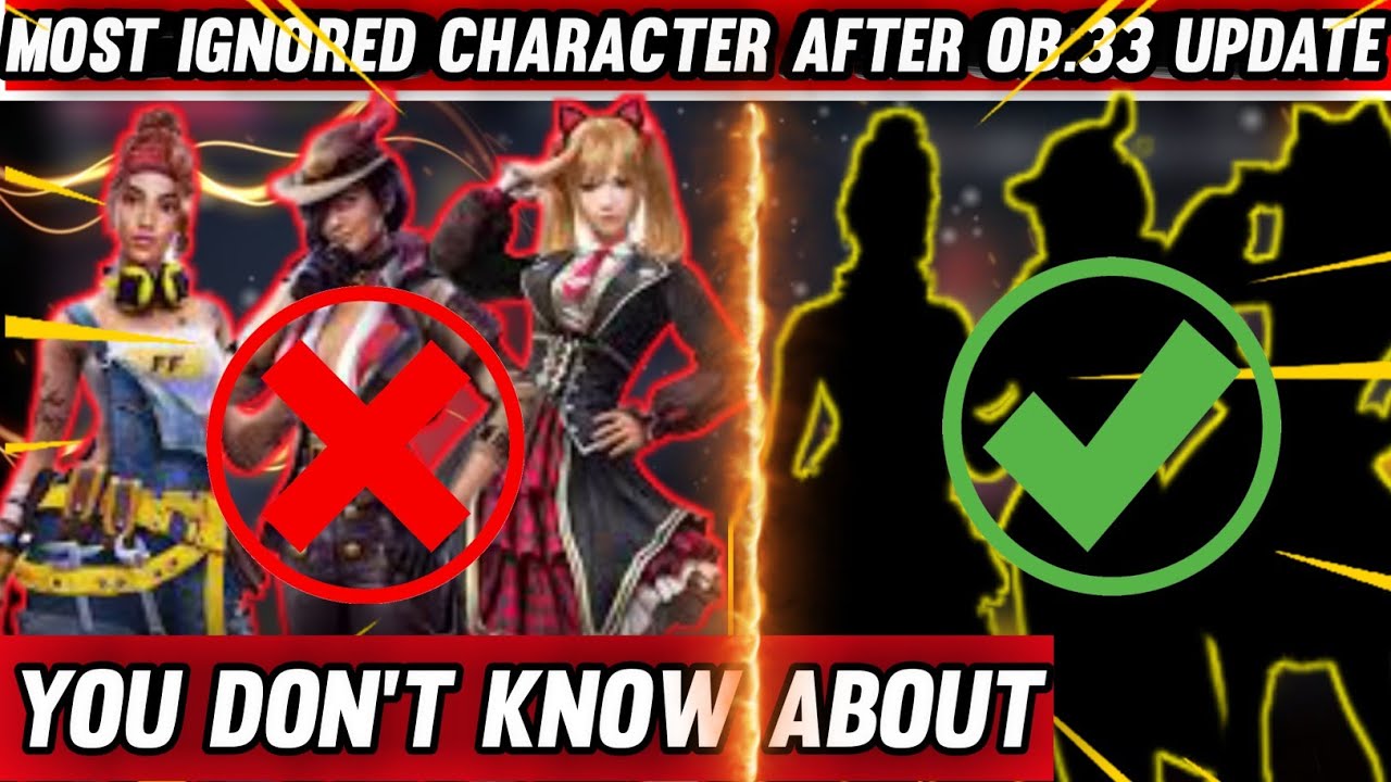 Top 5 Most Ignored Female Character Ofter OB.31 Update🔥!! You👋Don't Know🔥About !!