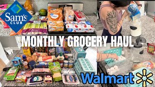 MONTHLY GROCERY HAUL | SAMS CLUB HAUL | WALMART HAUL