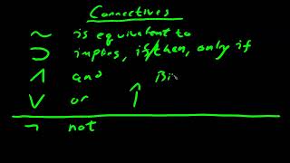 Propositional Calculus MT Part 5, Connectives Introduction