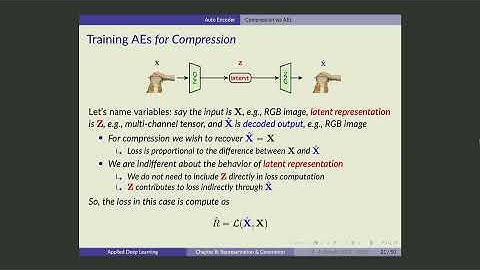 UofT DL Course - Lecture 57: Autoencoders