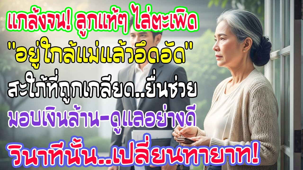 "ลูกเขยตะโกนใส่ว่ายายแก่ให้ออกไป ฉันหยิบกุญแจเดินออก เช้าวันต่อมาชายในชุดสูทยืนรอหน้าประตู"