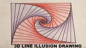 Daily Line Illusion #1 / 3D Abstract Cross Pattern / Spiral Drawing / Satisfying / Art Therapy