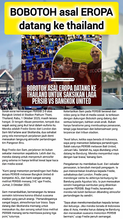 bobotoh dari eropa datang ke thailand..#bobotoh #persib #bangkokunited #football #soccer #acl2