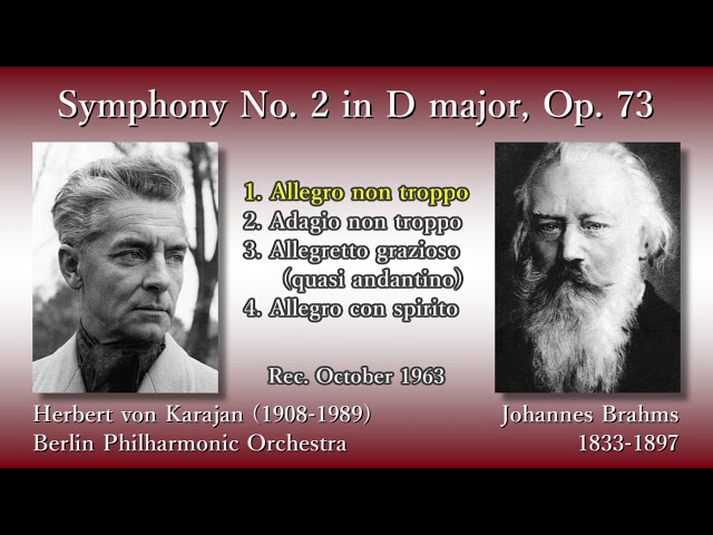 BRAHMS SYMPHONY NO.2 カラヤン Brahms - Symphony No.2 (Karajan) - YouTube