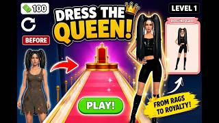 👑 Dress The Queen Gameplay | Level 1 to Win! 😍 Fashion Makeover Challenge #dressupgame screenshot 2