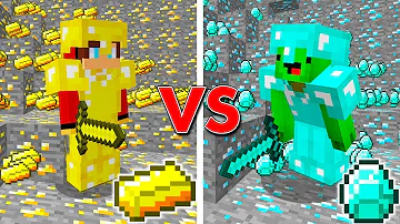 Gold vs Diamond! Which is Stronger in Minecraft?