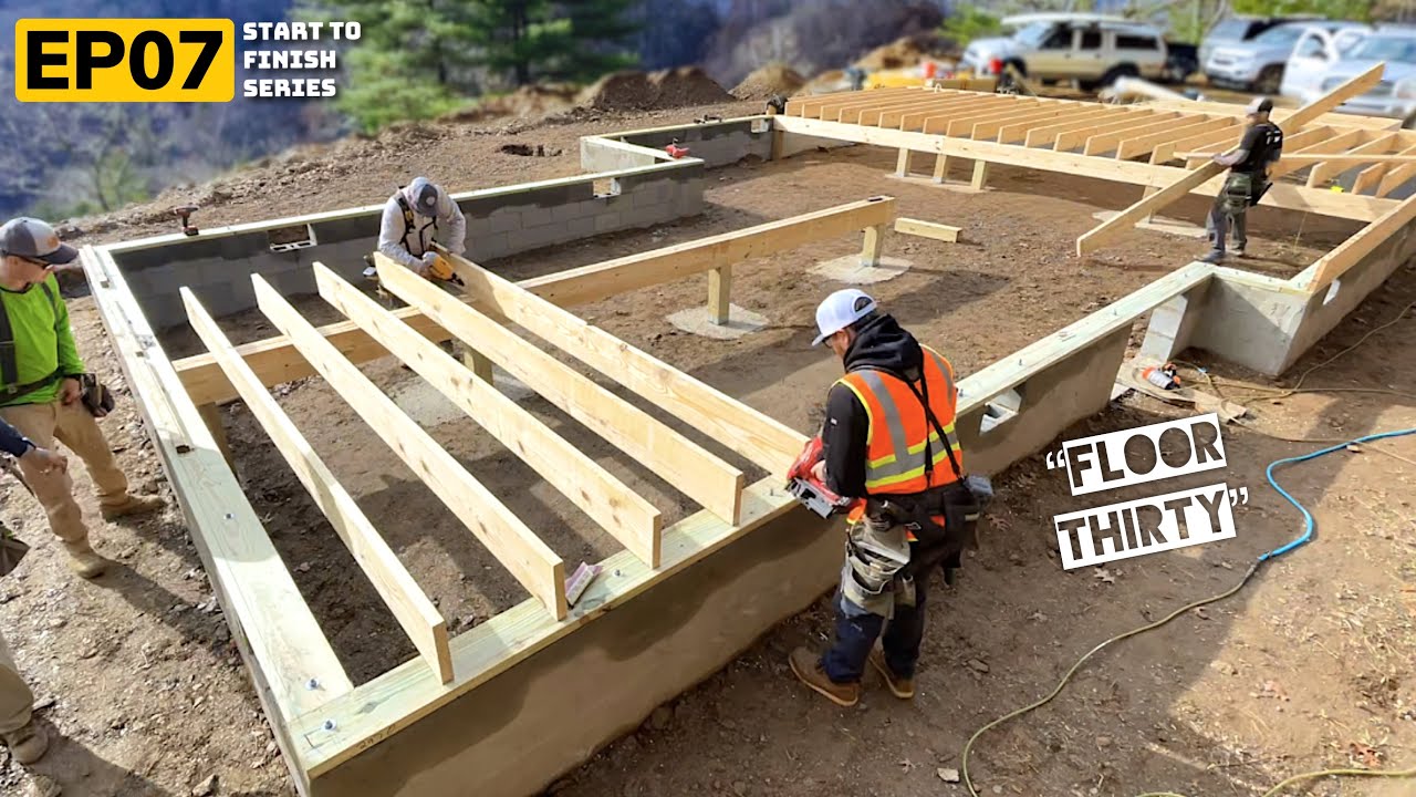 Sill Plates Girders And Floor Joists Building A Mountain Cabin EP07 Sill Plates Girders And Floor Joists Building A Mountain Cabin EP07