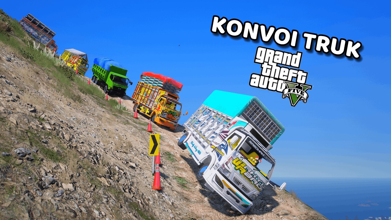 KONVOI TRUK DI ATAS GUNUNG - GTA 5 MOD