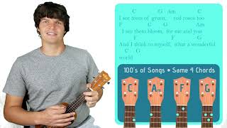 What a Wonderful World - Louis Armstrong | Easy Ukulele Tutorial & Cover (92)