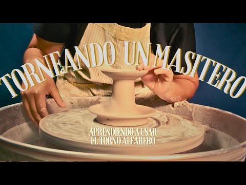 TORNEANDO Un MASITERO APRENDIENDO A USAR EL TORNO ALFARERO