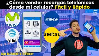 COMO VENDER RECARGAS TELEFONICAS en mi negocio desde mi celular Cuanto se gana p