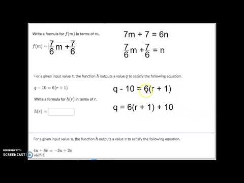 Function rules from equations