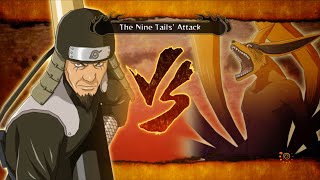 Saratubi Vs Kurama , Kurama Attacks Leaf Village Konoha , Nine Tails Attack Naruto Storm 3