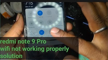 redmi note 9 pro wifi Bluetooth not working solution