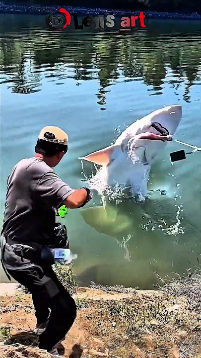 One shot and it's down! A sharpshooter takes down a monster sturgeon. #fishing #bigfish #shorts