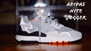 adidas nite jogger cloud white solar red