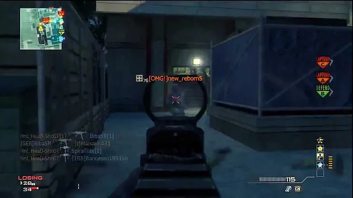 MW3 MOAB with G36C red dot+silencer Arkaden rushing HD
