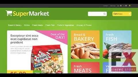 Preview White Grocery Store PrestaShop Theme by Hermes Pre