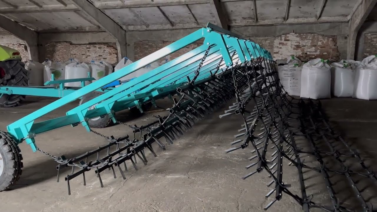 Шлейф борона ЄМЗ , 9 метрів ,16 рядів під трактор CLAAS 155 к.с. 