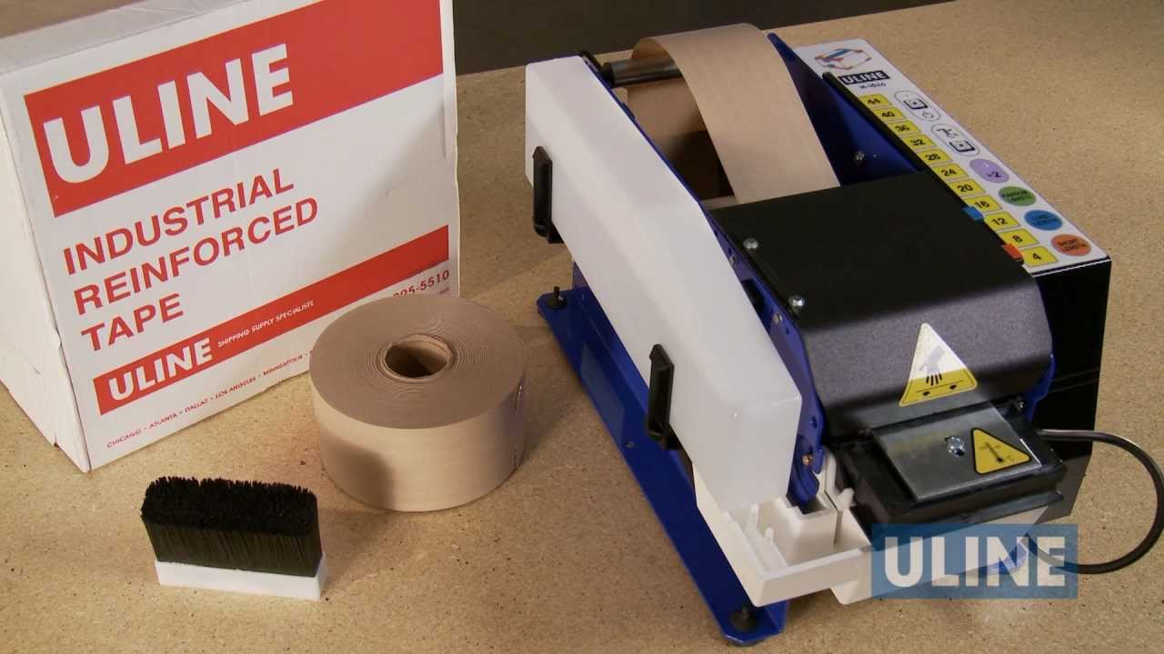 Uline Electronic Kraft Tape Dispenser - YouTube