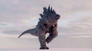 Godzilla run cycle | Blender 3D animation