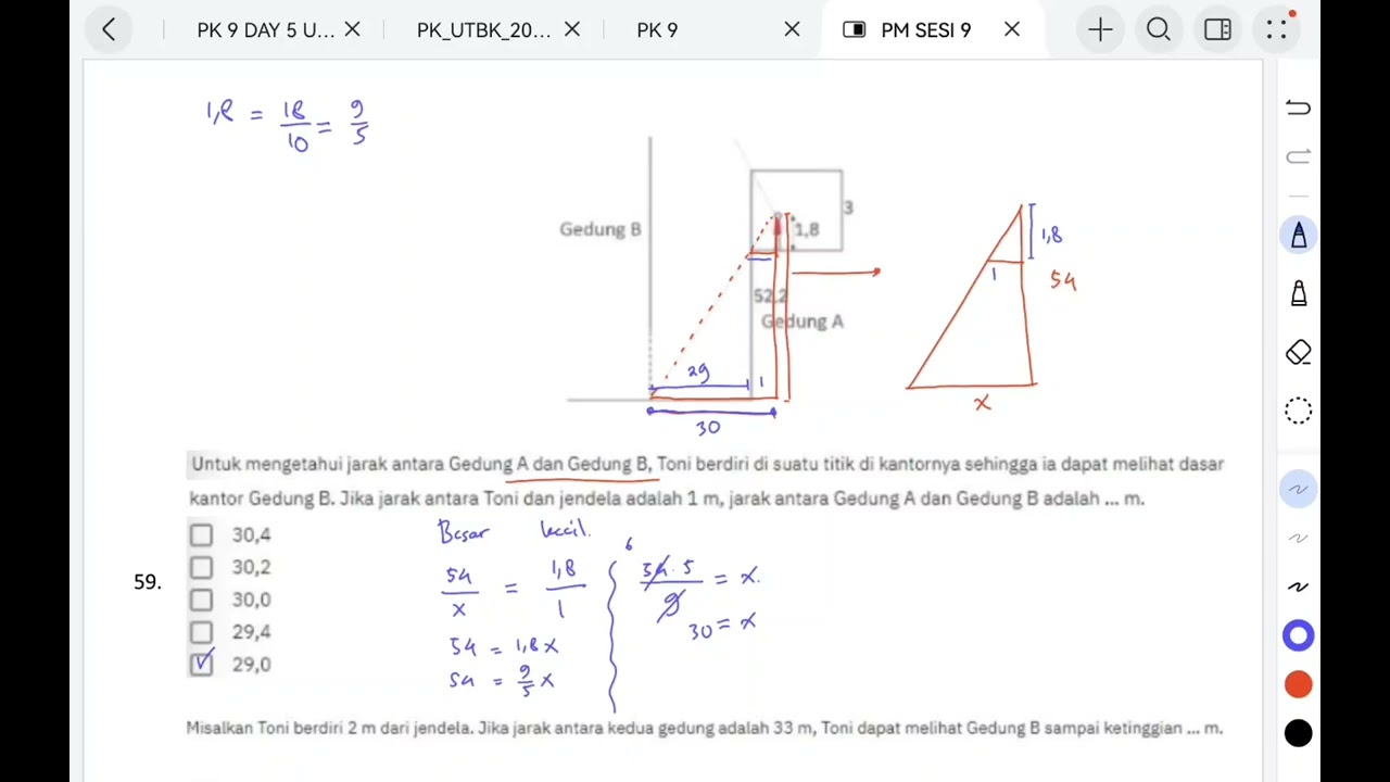 BAHAS SOAL PM UTBK SNBT 2025 HARI KE6 SESI PAGI!!!!! TEKS 3 JARAK GEDUNG (KESEBANGUNAN)