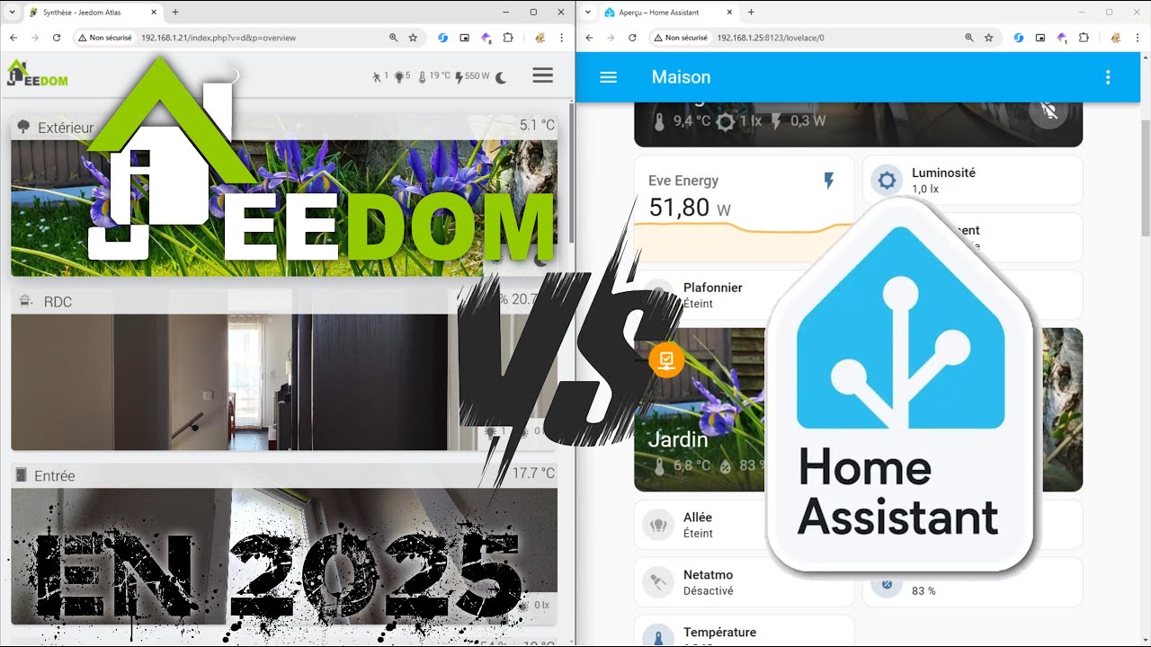 Mon installation domotique en 2025 🏠Jeedom et Home Assistant ... vous avez des conseils ?