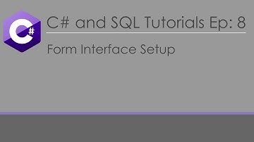 【C# and SQL】8: Setting up the Form
