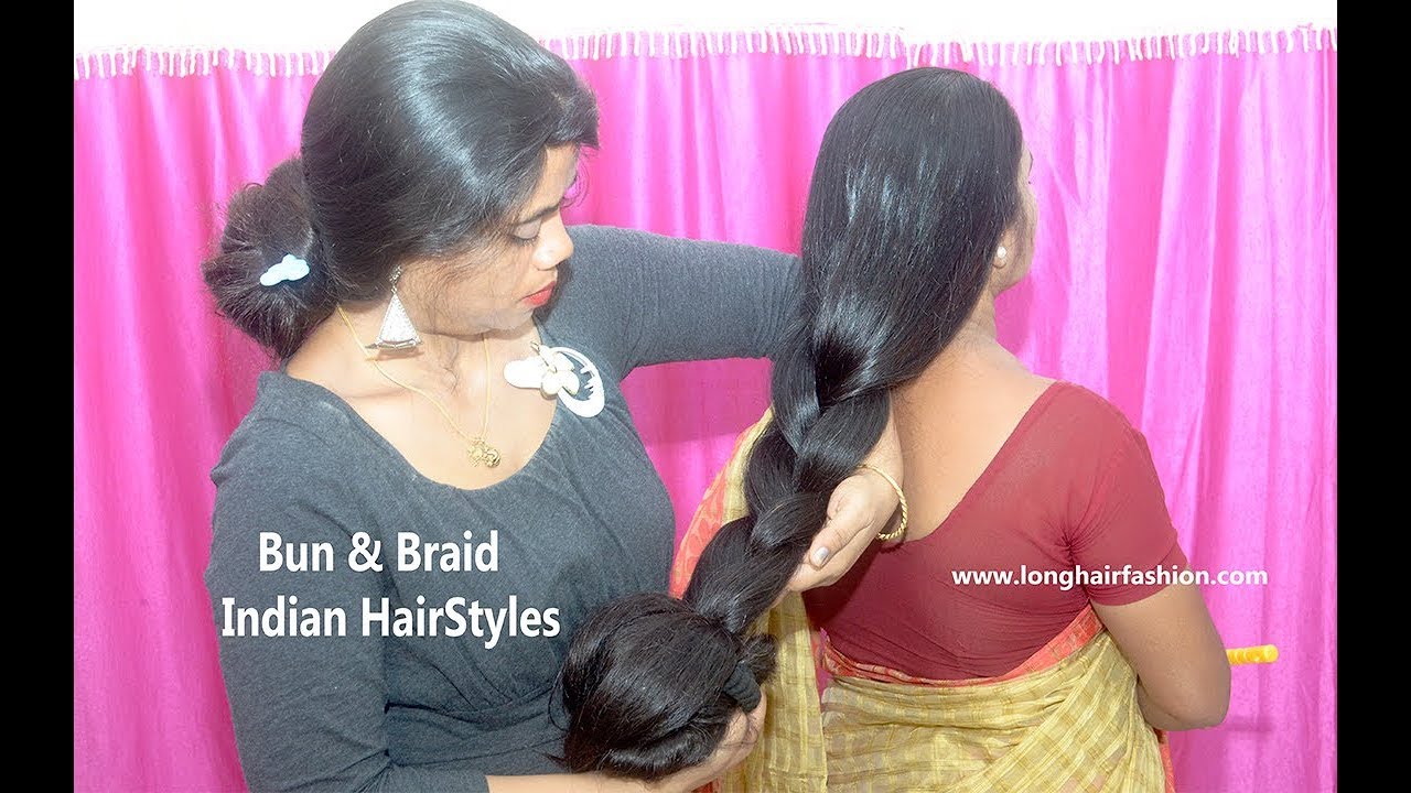 2 Minutes Easy Braided Bun Hairstyle || Homecoming UPDO || Indian Hairstyles