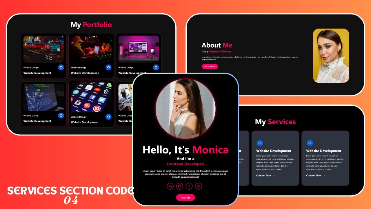 Create Fully Responsive Portfolio Website using HTML CSS and JavaScript ...