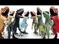 Giant unboxing of all super colossal figures  trex velociraptor giganotosaurus and more