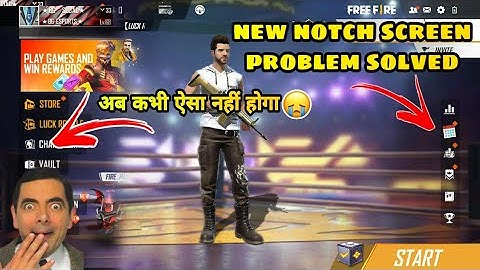 Free fire new update notch screen problem solved || new notch screen setting problem