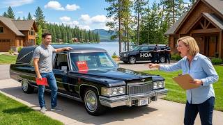 Karen Said My Car Was an Eyesore—So I Bought a 1970s Hearse and Parked It Facing Her Front Door!