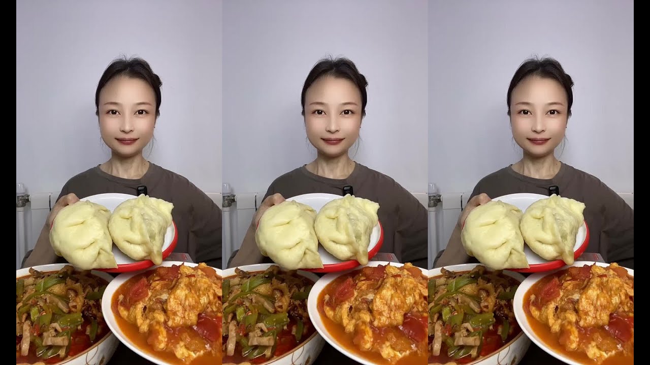 🥟🍲😋CHINESE MUKBANG Steamed stuffed buns and home-cooked dishes EATING SPICY NOODLES YummyMukbang