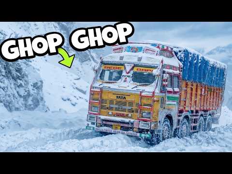 Indian TATA Truck 4223C Stuck in Extreme Snow Roads | Ets2