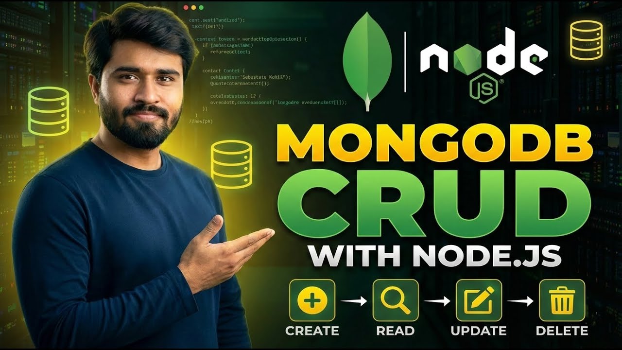 11- MongoDB CRUD Operations with Node.js | Create, Read, Update & Delete