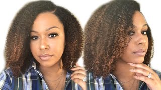 Coily 3c-4a Wig! | Whole Bleached Knots \& Pre Plucked Hairline |  HerGivenHair | VDay Sale!