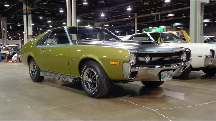 1970 American Motors AMC AMX in Lime Green & 390 Engine Sound on My Car Story with Lou Costabile