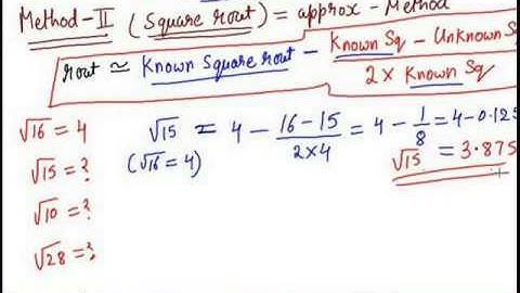 How To Find Square Root - The Square Root Trick - Fast Math Trick to Find Square Root
