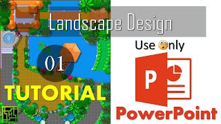 How to Draw Landscape Design Only Use PowerPoint | Part 1