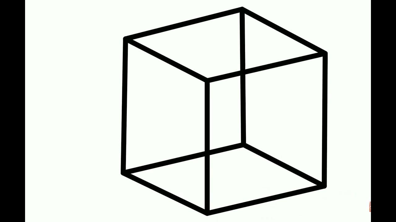 how to draw box by hand step by step... YouTube