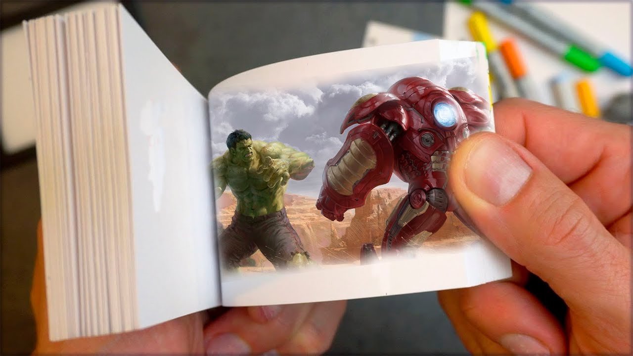 Hulk vs HulkBuster Flipbook Avengers Age of Ultron (2015) Movie