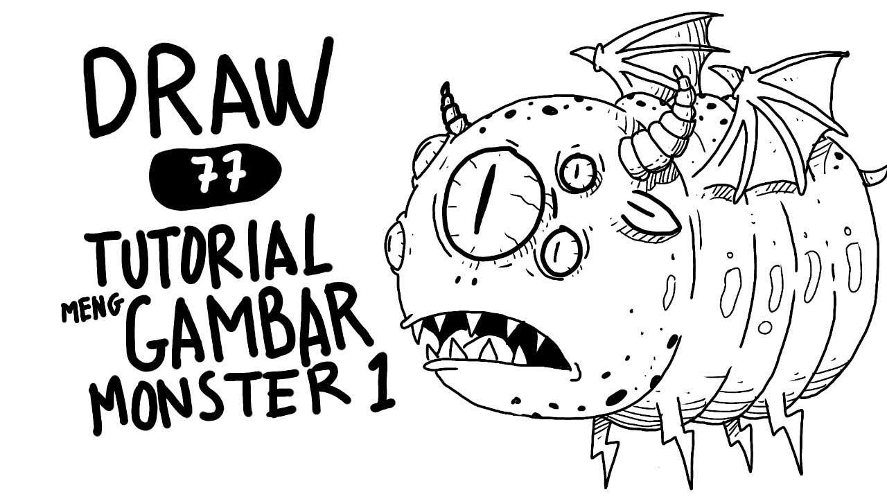 DRAW 77 Tutorial Cara Menggambar Monster Anjing YouTube