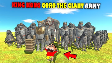 AMAAN TEAM vs SHINCHAN TEAM in ANIMAL REVOLT BATTLE SIMULATOR Hindi | Battle T-Rex, Brachiosaurus