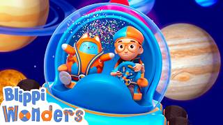 blippi explores solar system stem cartoons blippi cartoon