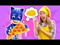 🍕🍕¡Catboy hace una PIZZA enorme! Cocina para niños. Recetas rápidas