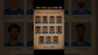 New t20 squad 2026 ...... #viral #t20 #million